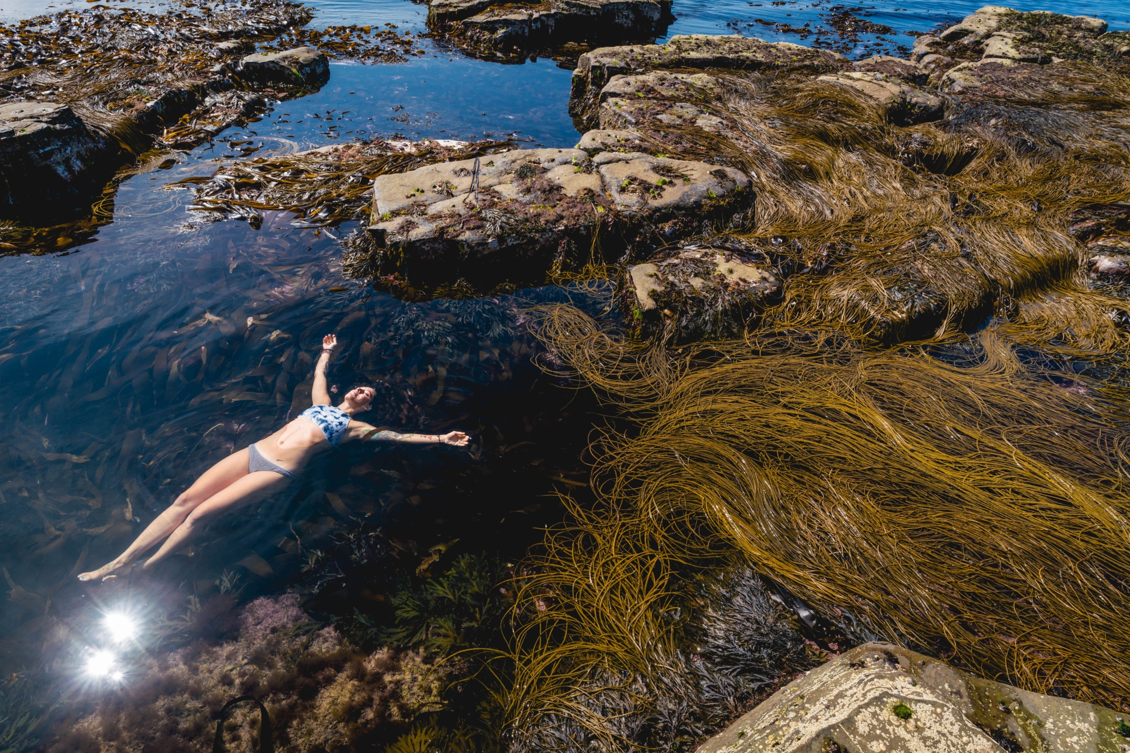 Lady in seaweed bath